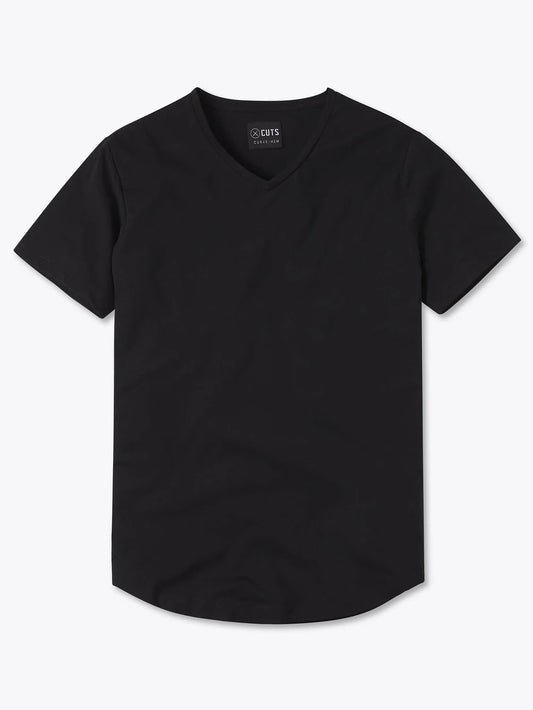 AO V-Neck Curve-Hem Tee