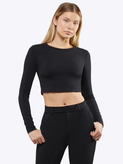 Long Sleeve Tomboy Tee Cropped