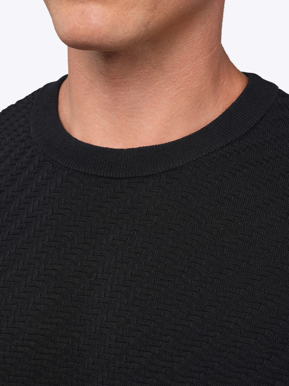 Riviera Knit Long Sleeve Textured Tee