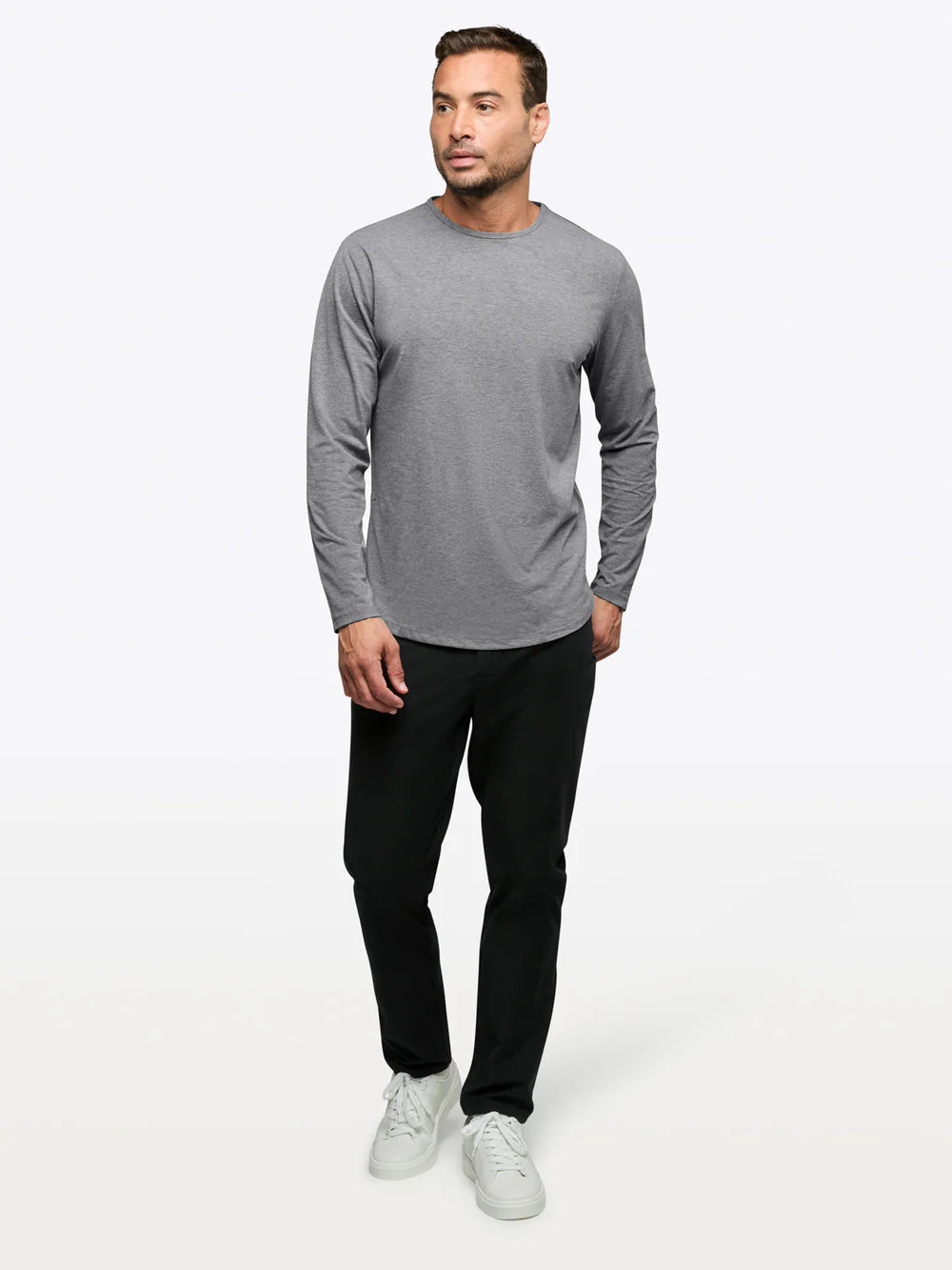 AO Long Sleeve Curve-Hem Tee