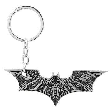 Batman 'Logo SIlver' Keyring Metal Keychain