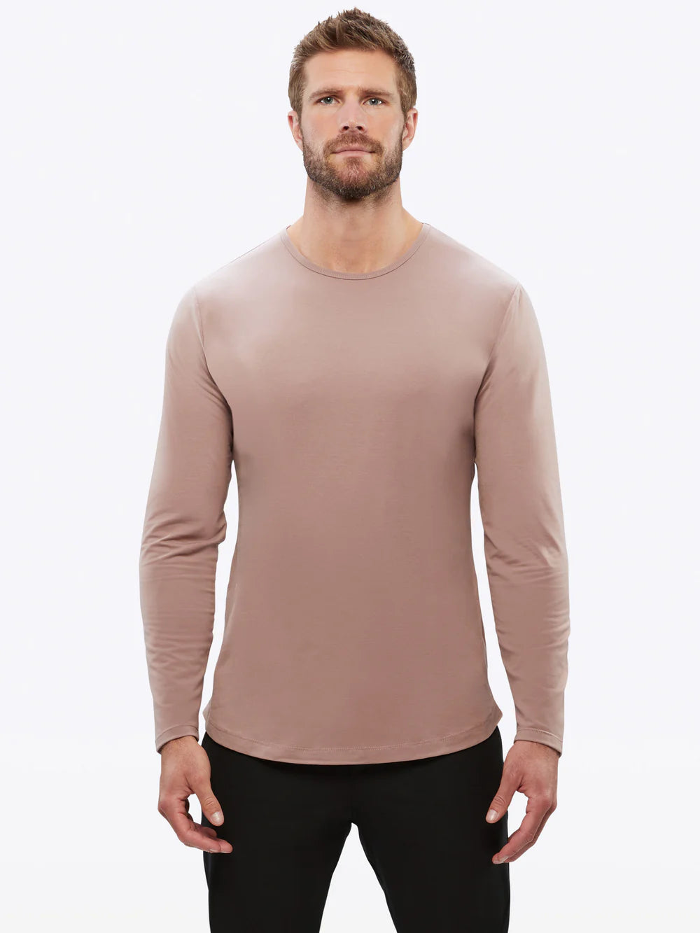 AO Long Sleeve Curve-Hem Tee
