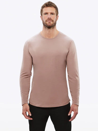 AO Long Sleeve Curve-Hem Tee