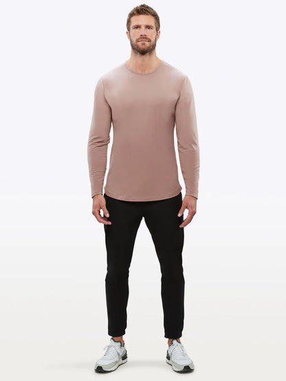 AO Long Sleeve Curve-Hem Tee