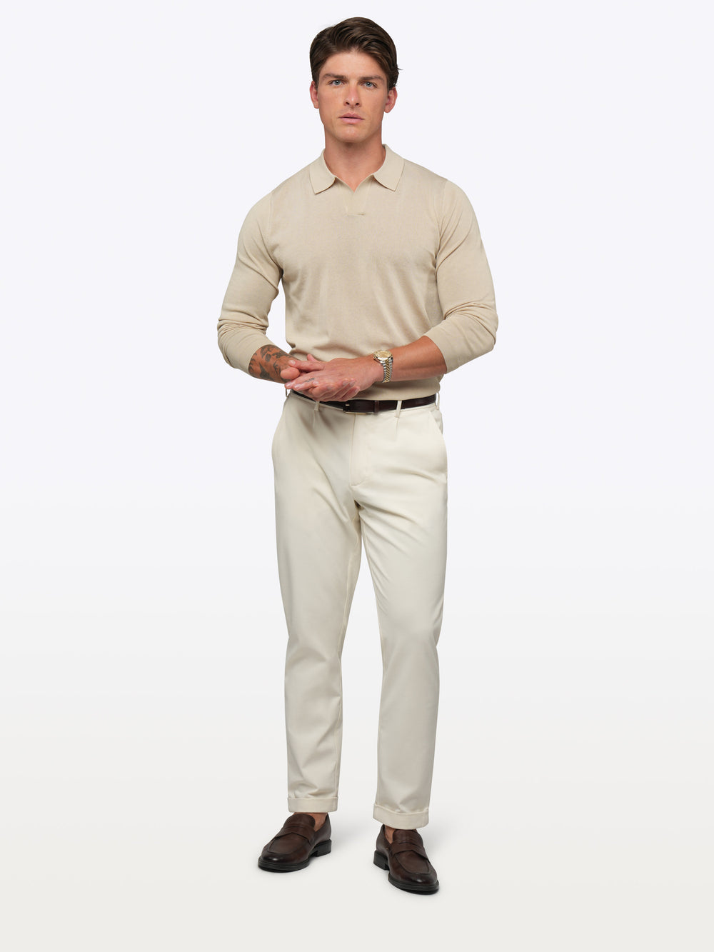 Riviera Knit Long Sleeve Polo
