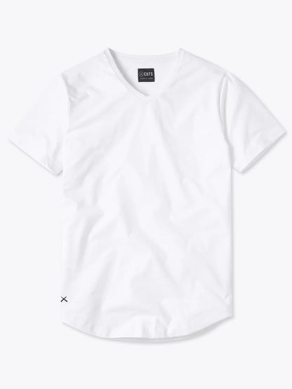 AO V-Neck Curve-Hem Tee