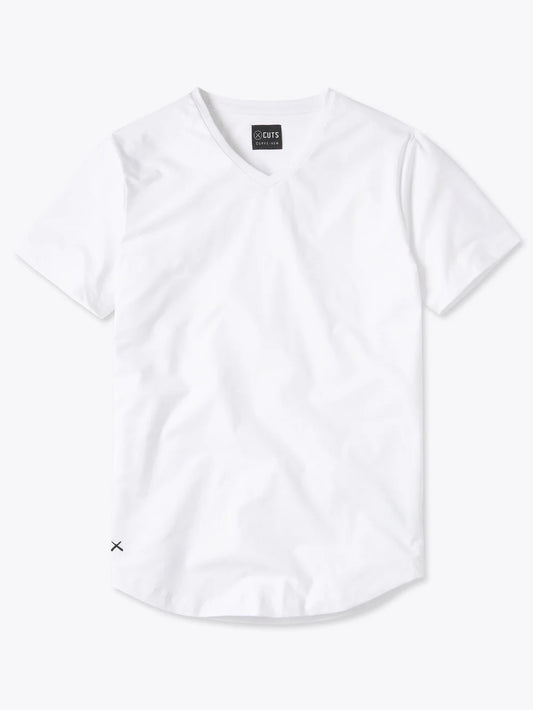 AO V-Neck Curve-Hem Tee