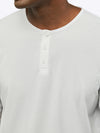 AO Long Sleeve Henley Curve-Hem
