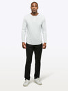 AO Long Sleeve Henley Curve-Hem
