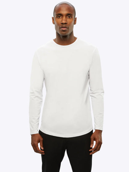 AO Long Sleeve Curve-Hem Tee